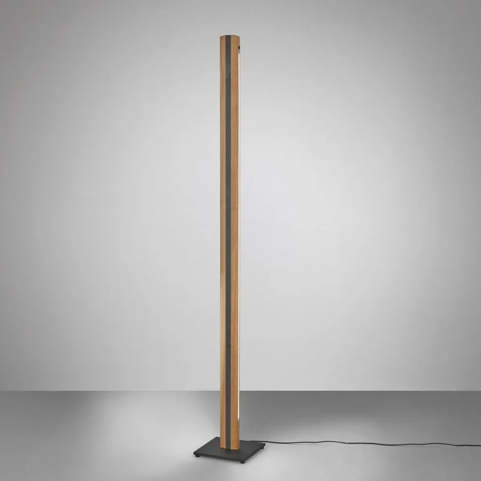 Quitani Elis LED-gulvlampe, eg/sort