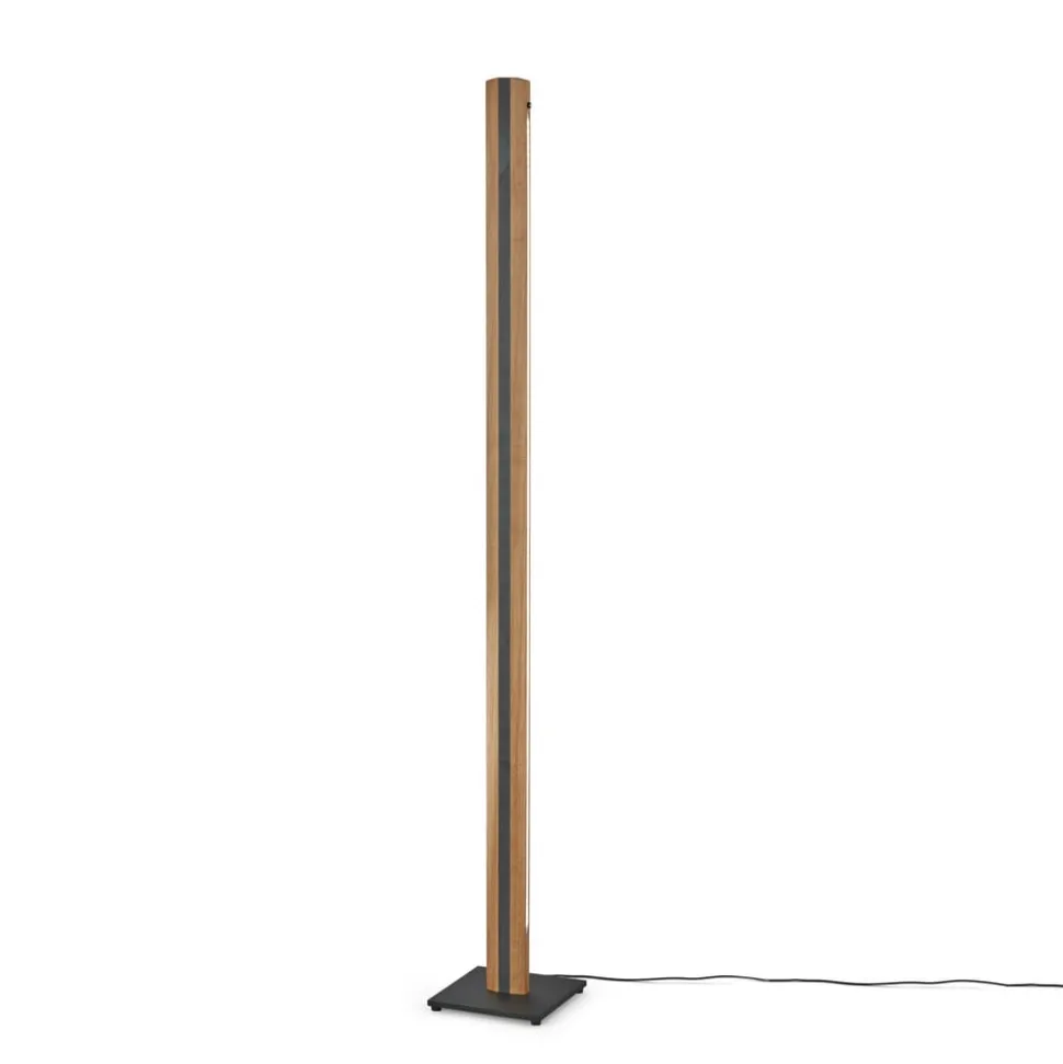 Quitani Elis LED-gulvlampe, eg/sort