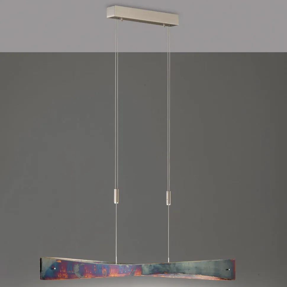 Quitani LED-pendel Lian, guldoxideret