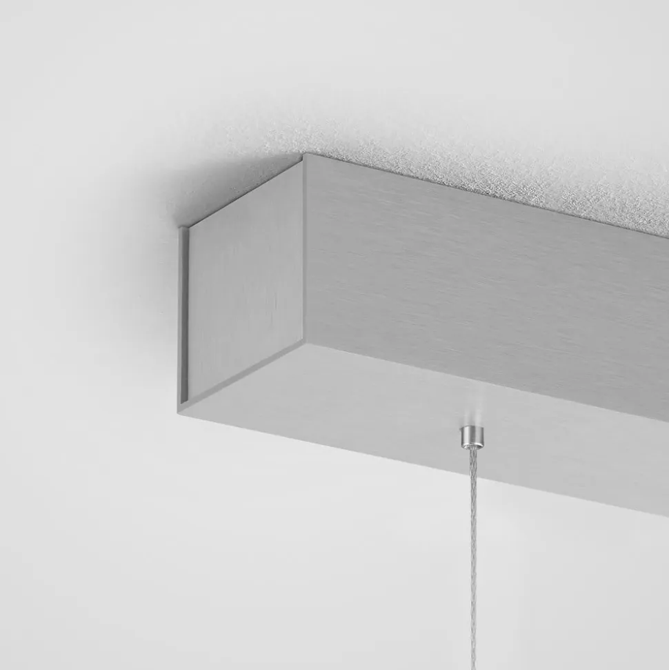 Quitani LED-pendel Margita, længde 118 cm, sølv