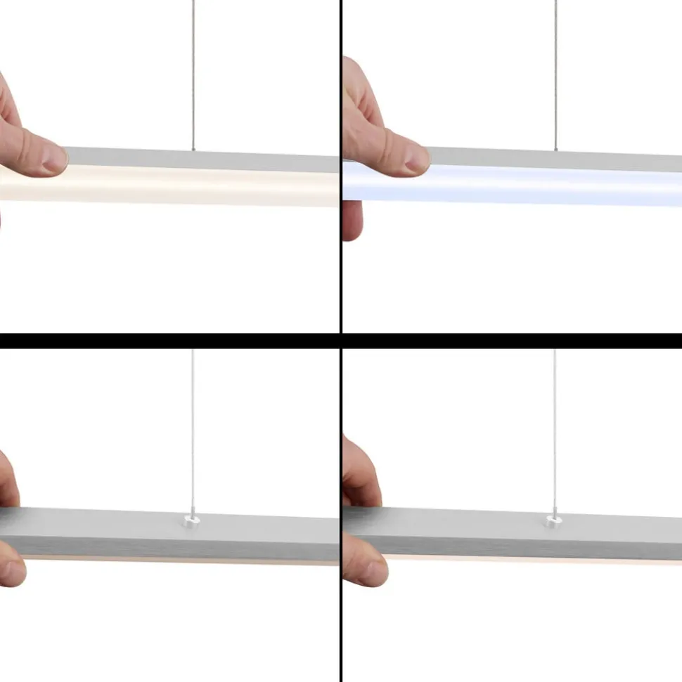 Quitani LED-pendel Margita, længde 118 cm, sølv