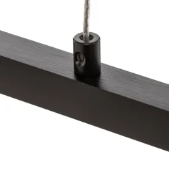 Quitani LED-pendel Tolu, sort, længde 118 cm