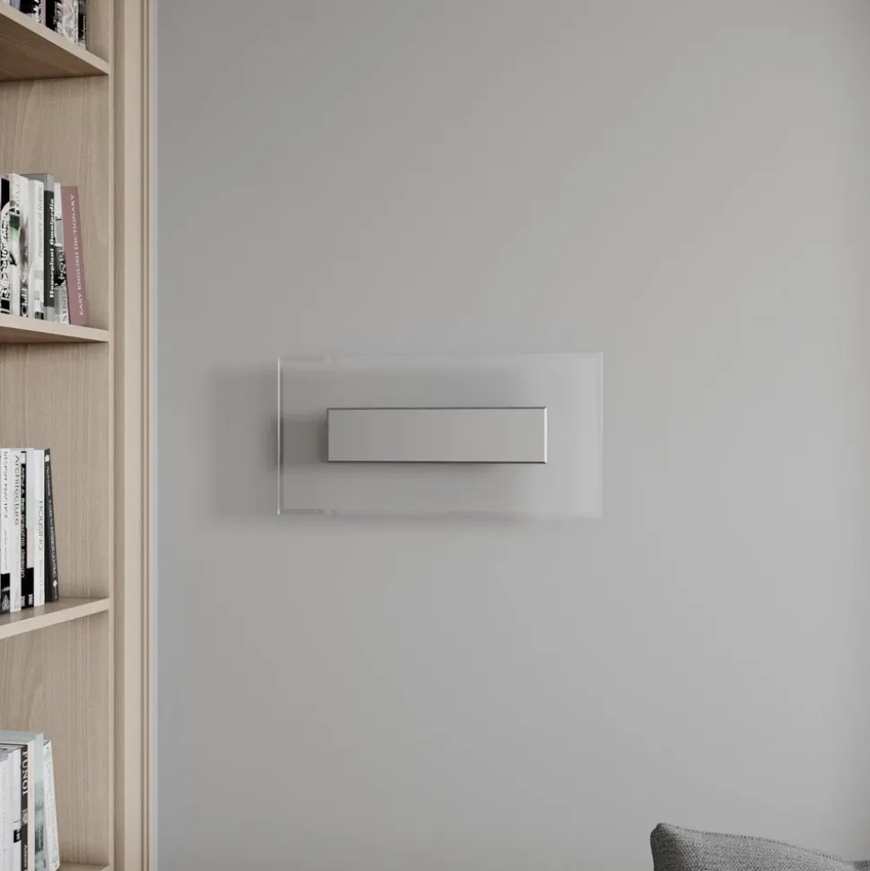 Quitani LED-væglampe Lole, aluminium, 59 x 29 cm, glas