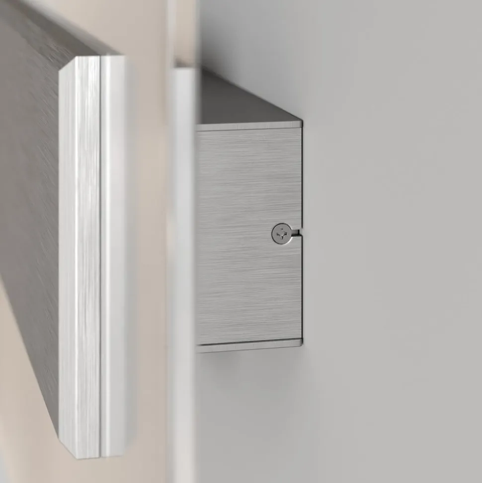 Quitani LED-væglampe Lole, aluminium, 59 x 29 cm, glas