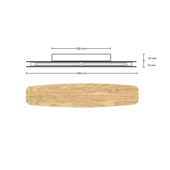 Quitani Persida LED-væglampe, 48 cm lang, eg, 2.700 K