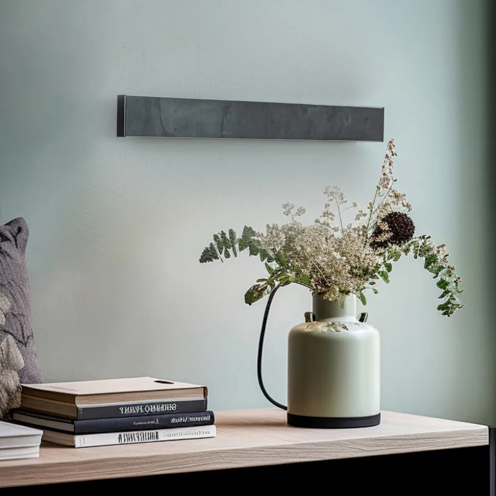 Quitani Zino LED-væglampe, 20W, skifer grå