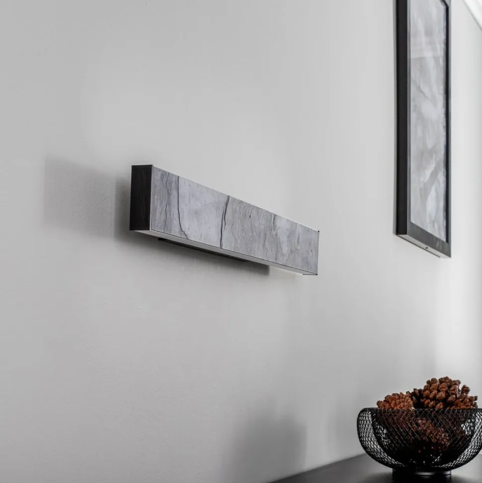 Quitani Zino LED-væglampe, 20W, skifer grå