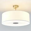 Quitani-loftslampe Gala, Ø 50 cm, chintz-hvid
