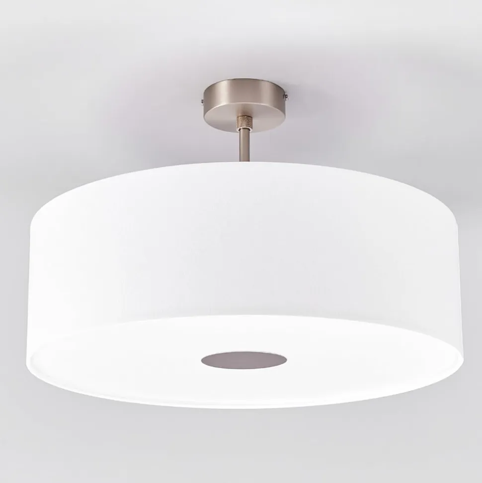 Quitani-loftslampe Gala, Ø 50 cm, chintz-hvid