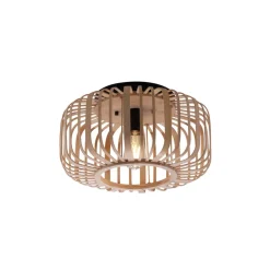 Racoon loftlampe af træ, tykke stivere, Ø 42cm