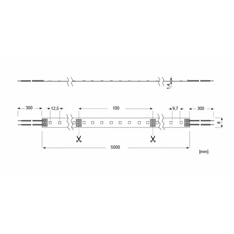 Radium Essence 1500 LED-strip, 5 m, 60W, 4.000K