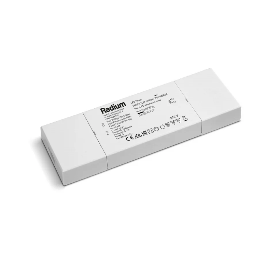 Radium flad LED-driver til strips 60W/24V