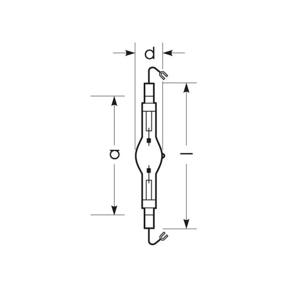 RADIUM Halogen-metaldamppære K12s 2080W HRI-TS D/S/ECG