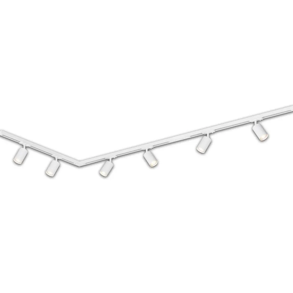 RAIL 230 V skinnesystem, hvid, 6 spots 2,25 m hjørnestik
