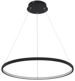 Ralph LED-hængelampe, 1 lyskilde, sort, Ø 60cm
