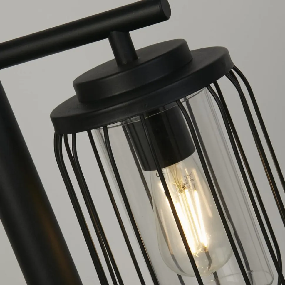 Reed vejlampe, IP44, sort, højde 100 cm, metal
