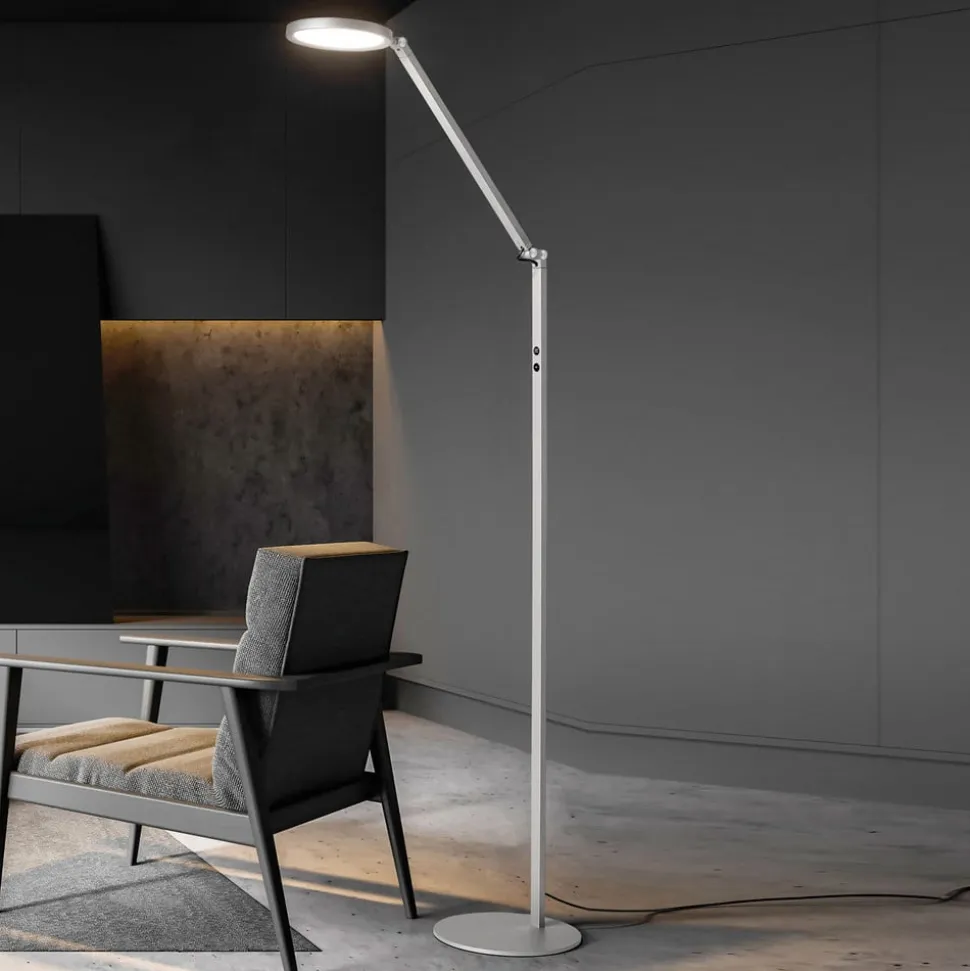 Regina LED-gulvlampe, 1 lyskilde, aluminium