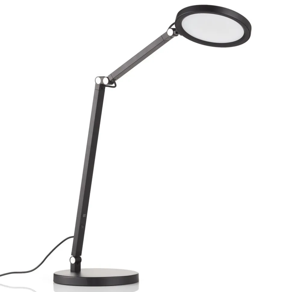 Regina LED-skrivebordslampe med dæmper, sort