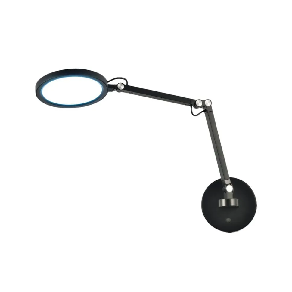 Regina LED-væglampe, sort, CCT, dæmpbar, justerbar