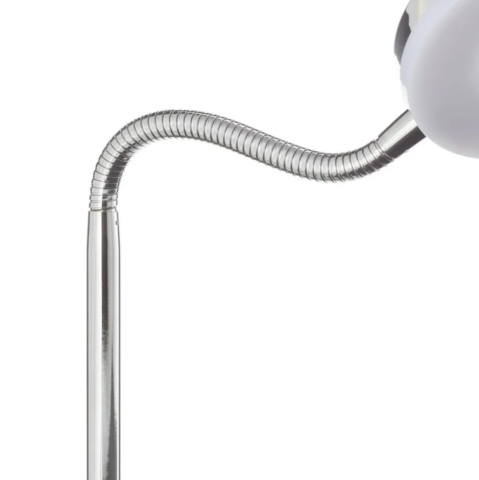 Rennes LED-bordlampe, kromfarvet, højde 40 cm