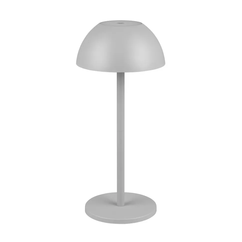Ricardo LED genopladelig bordlampe, grå, højde 30 cm, plast