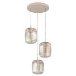 Romazzina hængelampe, Ø 46 cm, sandfarvet, 3 lyskilder, stål