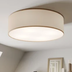 Rondo loftlampe, beige, metal, Ø 45 cm, E27