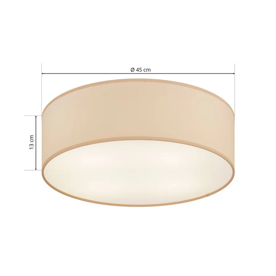 Rondo loftlampe, beige, metal, Ø 45 cm, E27