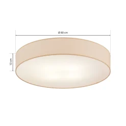 Rondo loftslampe, beige Ø 80 cm