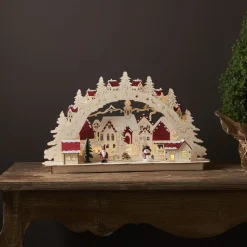 Rosenheim-landskab LED-adventsstage, batteri