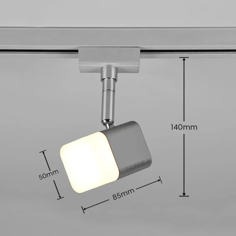 Roubaix DUOline LED-skinnespot, mat nikkel