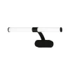 Runt LED-væglampe IP44 arm 4.000 K sort