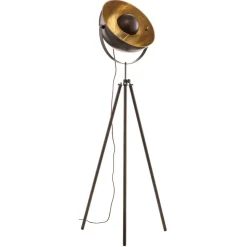 Rustfarvet trebenet gulvlampe Xirena I