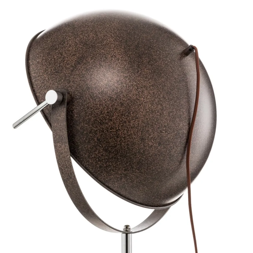 Rustfarvet trebenet gulvlampe Xirena I