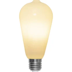 Rustik E27 ST64 LED-pære 6,5W 3-tr.-dæmpning, opal