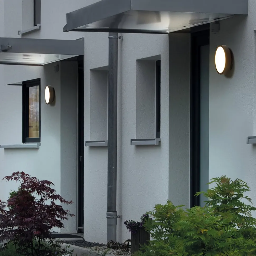 RZB HB 108 udendørs LED-væglampe cirkel, frontal