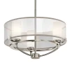 Saldana lysekrone, 3 lyskilder, fortinnet organza