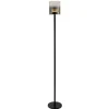 Salerno LED-gulvlampe, 2.700 K, sort/røg