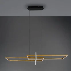 Salinas hængelampe, messingfarvet, metal, 110 cm lang