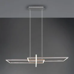 Salinas LED-hængelampe, 3.000 K, mat nikkel