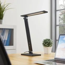 Salome - dæmpbar LED skrivebordlampe, sort