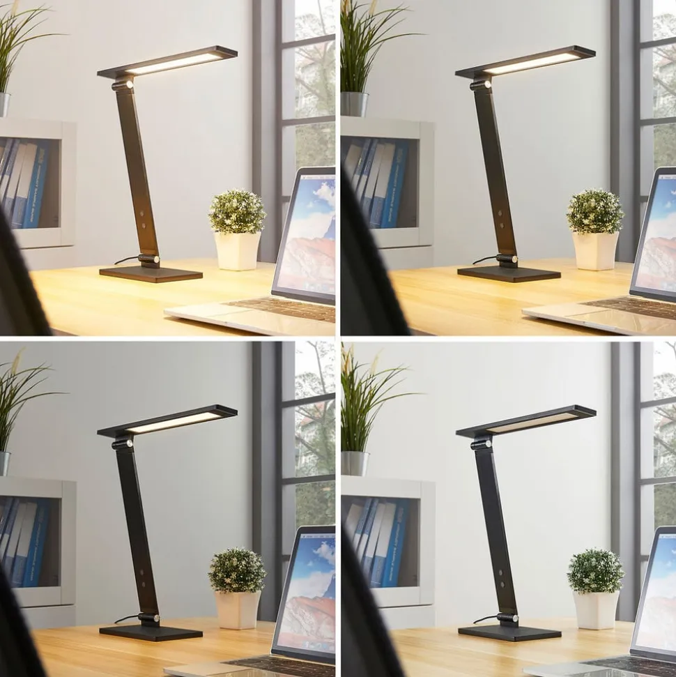 Salome - dæmpbar LED skrivebordlampe, sort
