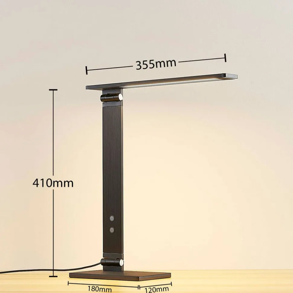 Salome - dæmpbar LED skrivebordlampe, sort
