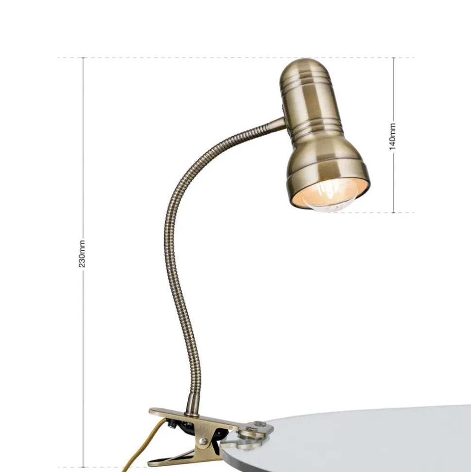 Samala klemlampe patina