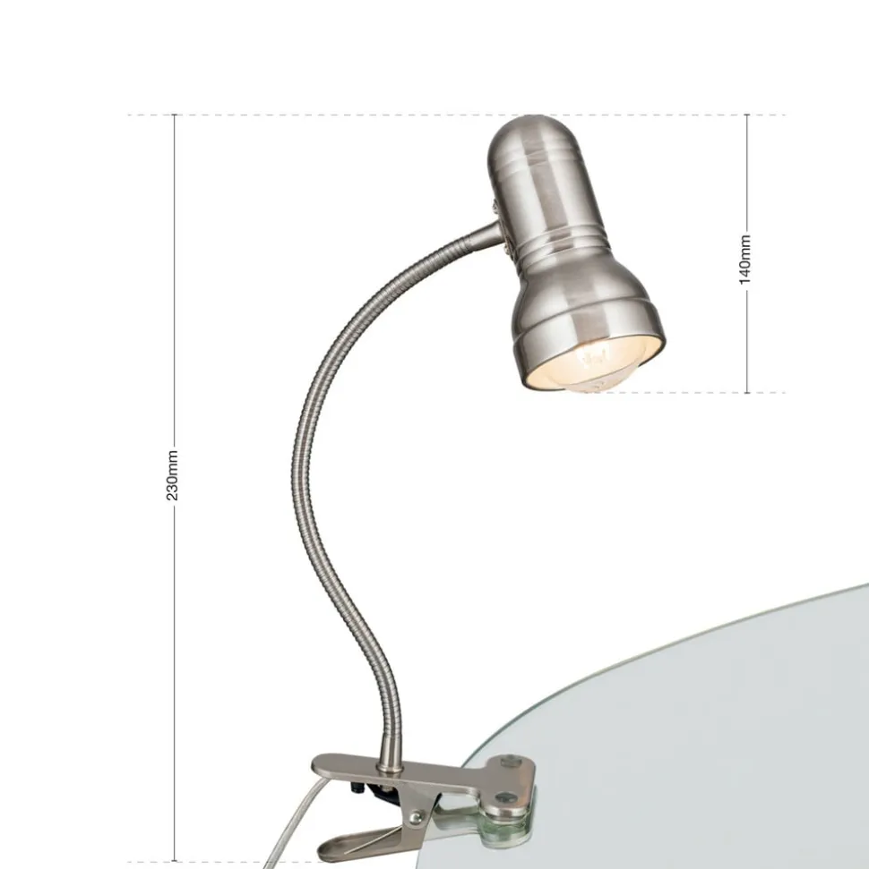 Samala klemlampe satin