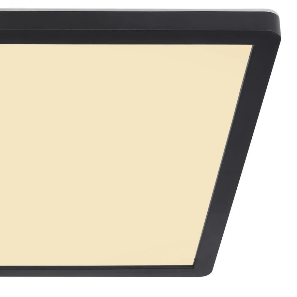 Sapana LED-loftlampe, kantet, kan dæmpes, sort