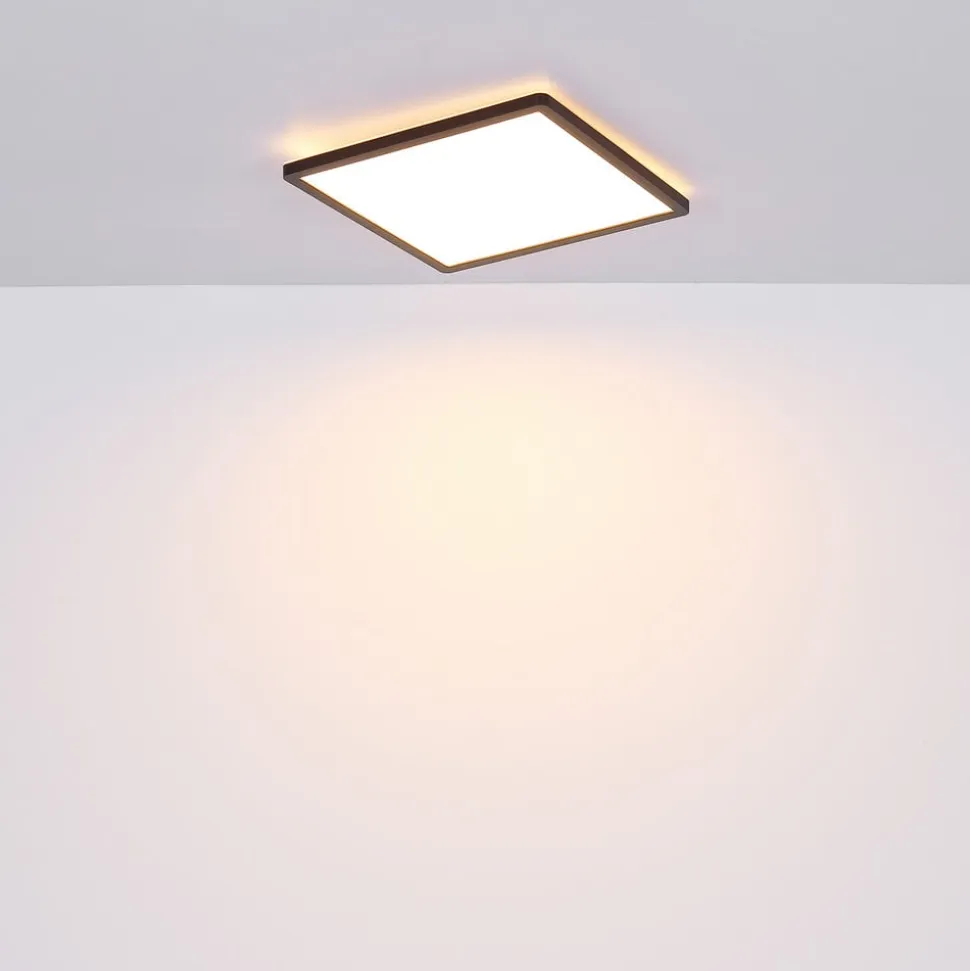 Sapana LED-loftlampe, kantet, kan dæmpes, sort