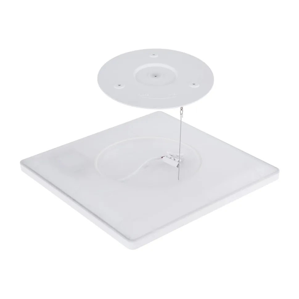 Sapana LED-loftlampe, kantet, kan dæmpes, hvid