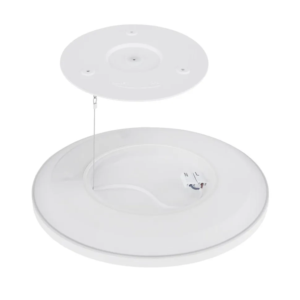 Sapana LED-loftlampe, kantet, kan dæmpes, hvid