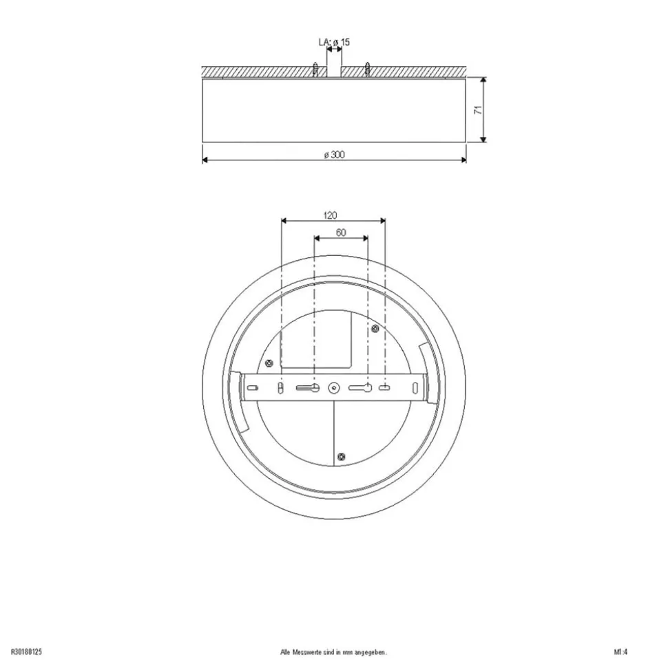 Sauro LED-loftslampe, Ø 30 cm, hvid
